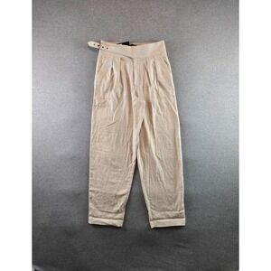 Banana Republic Explorer Pants Womens 6 30x30 Safari Utilitarian Khaki Linen NWT